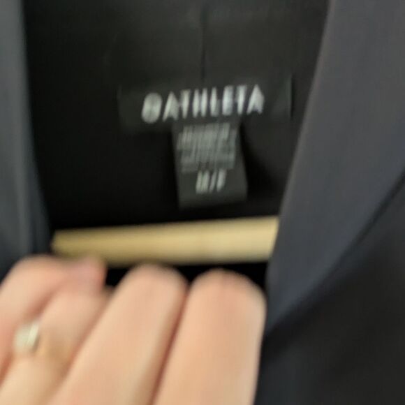 Athleta Delancey Black UPF 50 Sculptek Dress Long Sleeve Zip Medium MP Petite - Picture 9 of 13